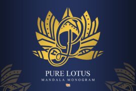 Pure Lotus Mandala Monogram Font