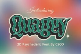 Quagey 3D Demo Font