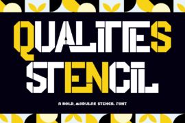 Qualities Stencil Demo Font