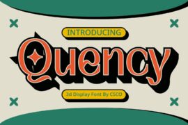 Quency 3D Demo Font
