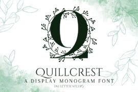 Quillcrest Monogram Font