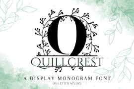 Quillcrest Split Monogram Font