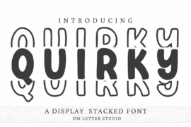 Quirky Stacked Font