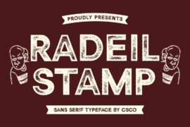 Radeil Stamp Demo Font