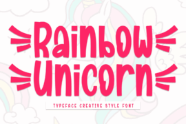 Rainbow Unicorn Font