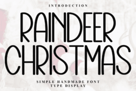 Raindeer Christmas Font
