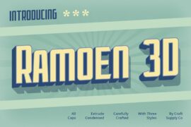 Ramoen 3D Demo Font
