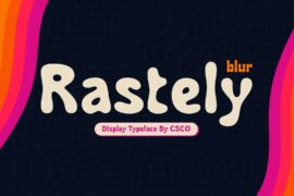 Rastely Blur Demo Font