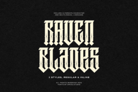 Raven Blades-Free Personal Use Font