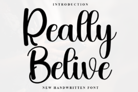 Really Belive Font