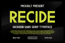 RECIDE Font
