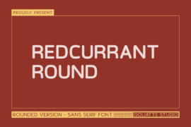 Redcurrant Round Font