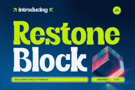 Restone Block Personal Use Only Font