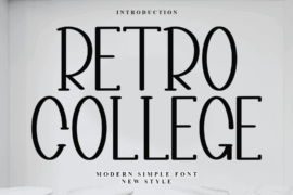 Retro College Font
