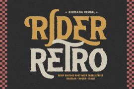 Retro Rider Demo Font