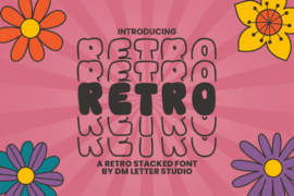 Retro Stacked Reguler Font