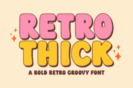 Retro Thick Font