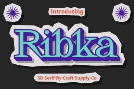 Ribka 3D Demo Font