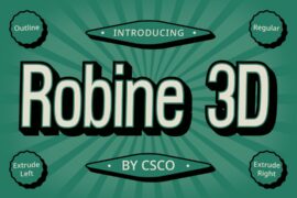 Robine 3D Demo Font