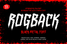 ROGBACK trial Font