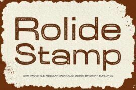 Rolide Stamp Demo Font
