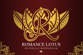 Romance Lotus Mandala Monogram Font