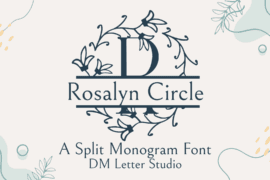 Rosalyn Circle Split Monogram Font