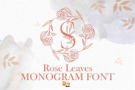 Rose Leaves Monogram Font
