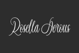 Rosella Aerous Demo Font