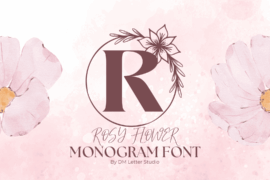 Rosy Flower Monogram Font