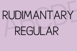 Rudimantary Font