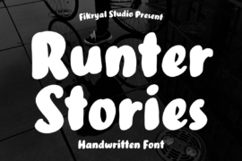 Runter Stories Font