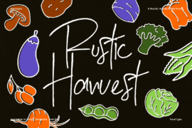 Rustic Harvest – Personal Use Font
