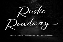Rustic Roadway – Personal use Font