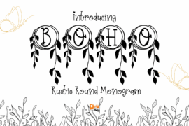 Rustic Round Monogram Font