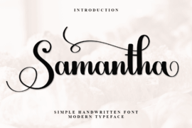 Samantha Beauty Font