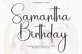 Samantha Birthday Font