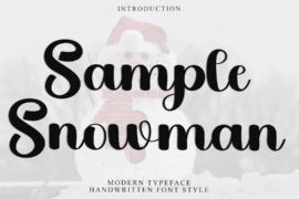 Sample Snowman Font