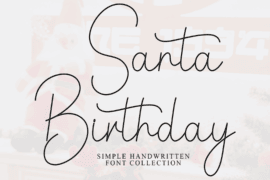 Santa Birthday Font