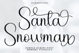 Santa Snowman Font