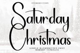 Saturday Christmas Font