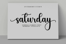 Saturday Invite Font