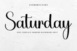 Saturday Weekend Font