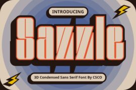Sazzle 3D Demo Font