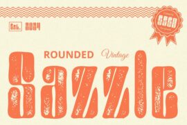 Sazzle Rounded Vintage Demo Font