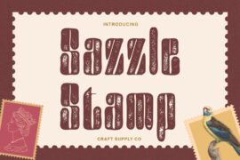Sazzle Stamp Demo Font