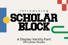 Scholar Block Font