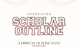 Scholar Block Outline Font