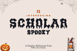 Scholar Block Spooky Font