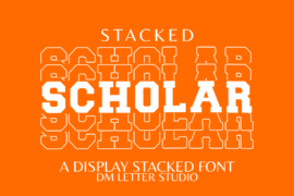 Scholar Stacked Font